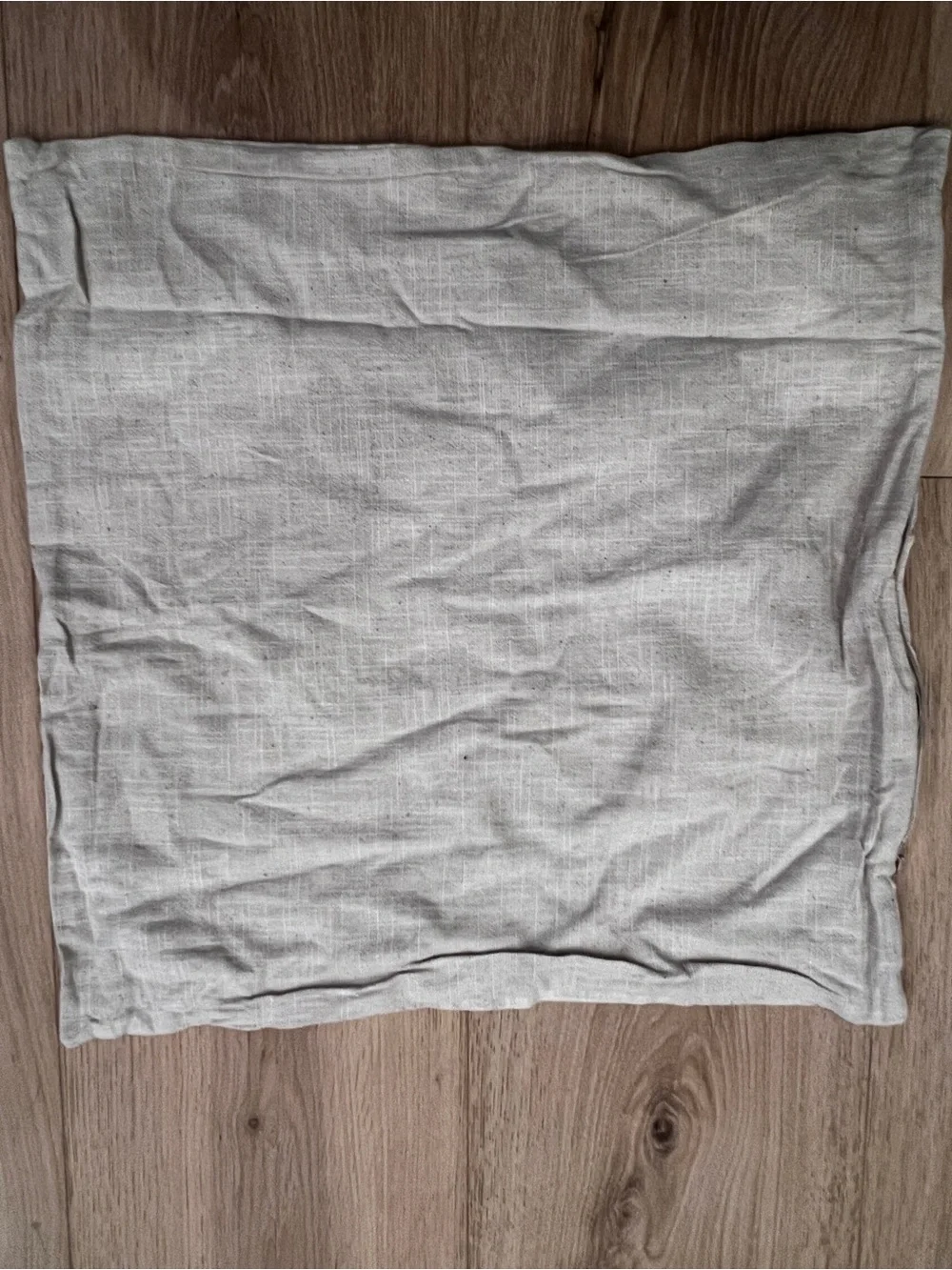 Set of 2 Neutral Linen Blend -Texture Throw Pillow Cover - Cream 18x18”